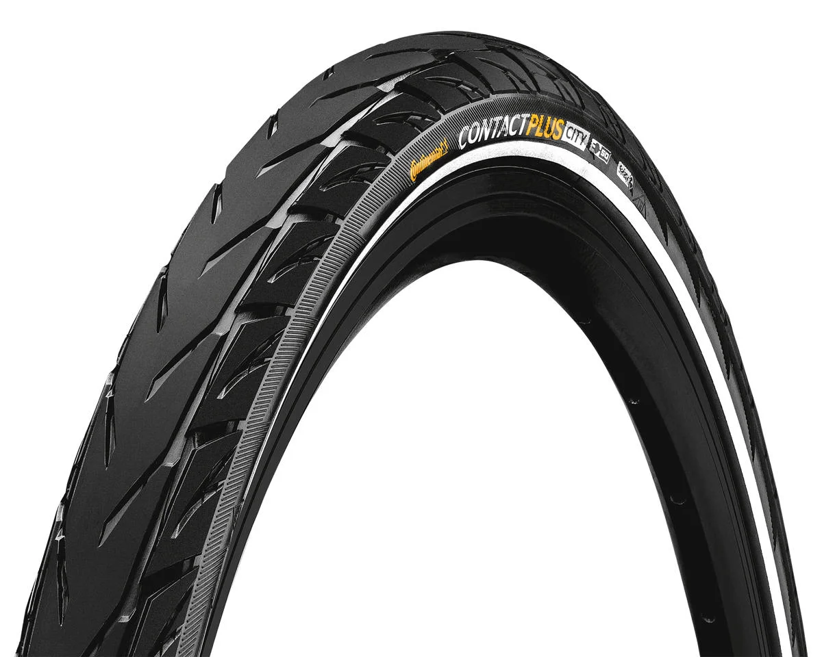 Continental Contact Plus City Tire (Black/Reflex) (26") (2.2") (Wire Bead) (SafetyPlus Breaker) (E50)